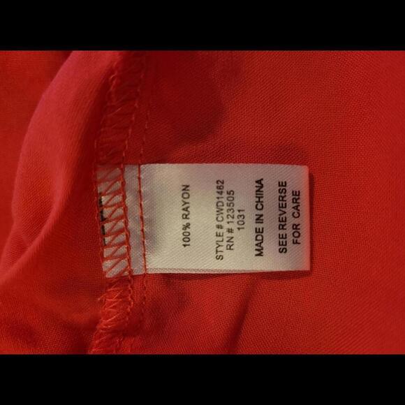 NWT Culture Code red tiered midi dress - Picture 3 of 5